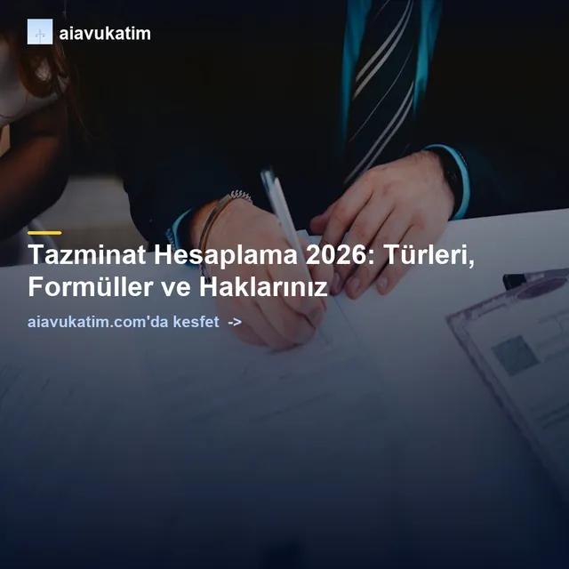 Tazminat Hesaplama 2026: Türleri, Formüller ve Haklarınız
