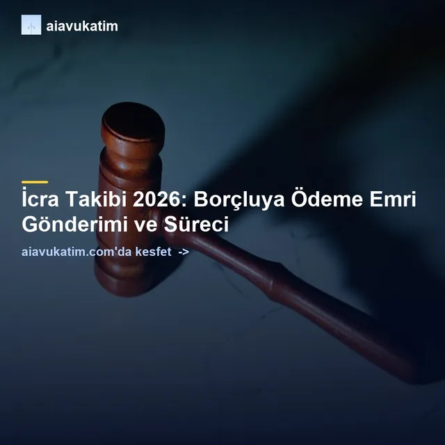 İcra Takibi 2026: Borçluya Ödeme Emri Gönderimi ve Süreci