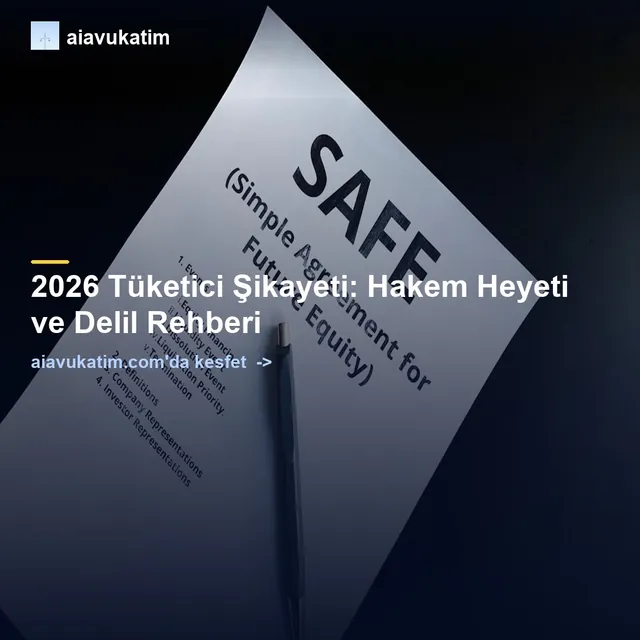 2026 Tüketici Şikayeti: Hakem Heyeti ve Delil Rehberi