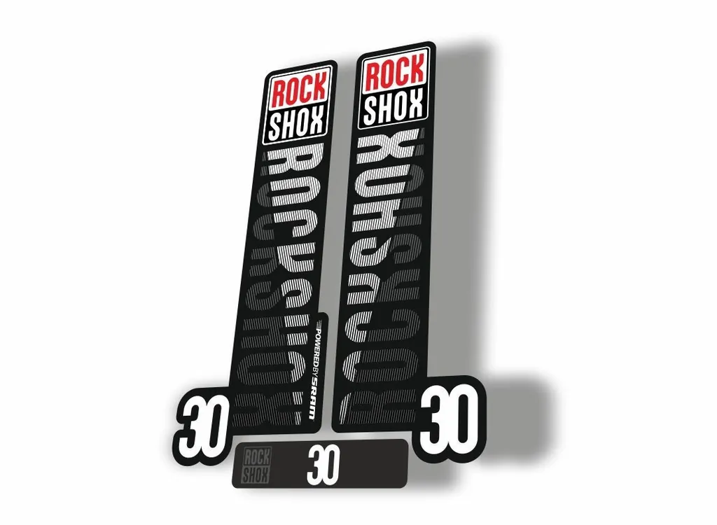 Rock Shox 30 2018 Fork Decal Mountain Bike Cycling Sticker Adhesive Black White