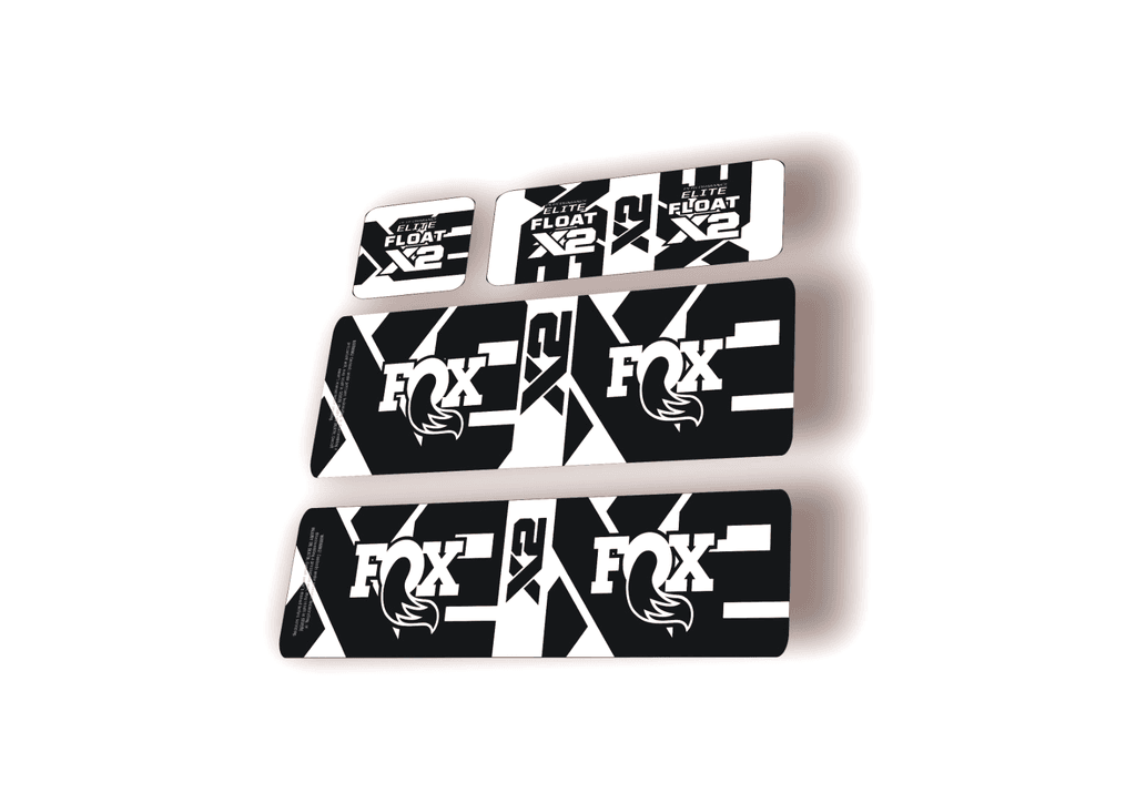 FOX Float X2 Elite 2026 Rear Shock Decal Sticker Kit Adhesive Black