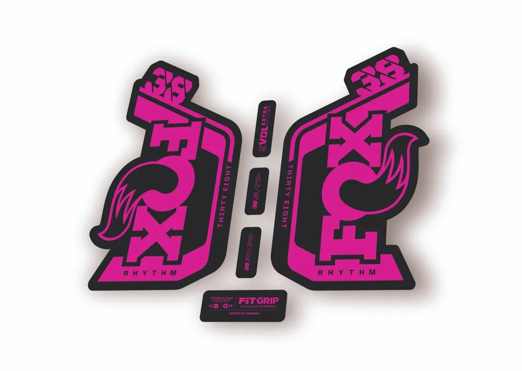 Fox 38 Rhythm 2024 Fork Suspension Factory Decal Sticker Adhesive Pink