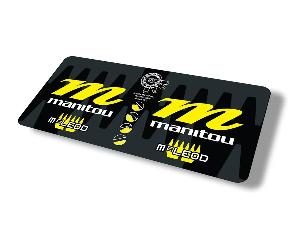 Manitou Mcleod 2015 Rear Shock Suspension Factory Sticker Decal Yellow