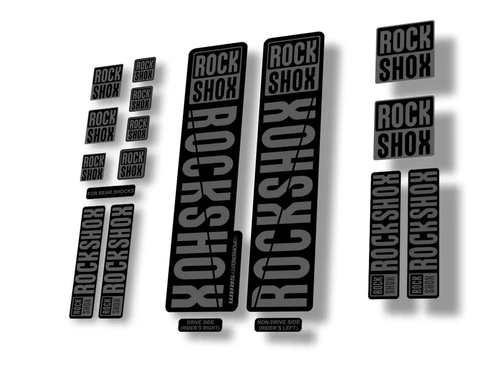 Rock Shox 2018 Decal Set For 30 32 RS1 Mountain Bike Cycling Sticker Gray