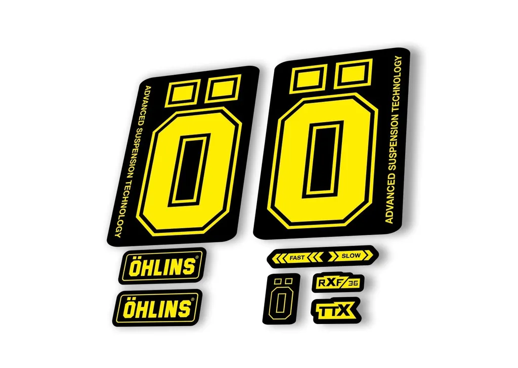 Ohlins RXF36 M2 2019 Fork Decal Mountain Bike Cycling Sticker Adhesive Yellow