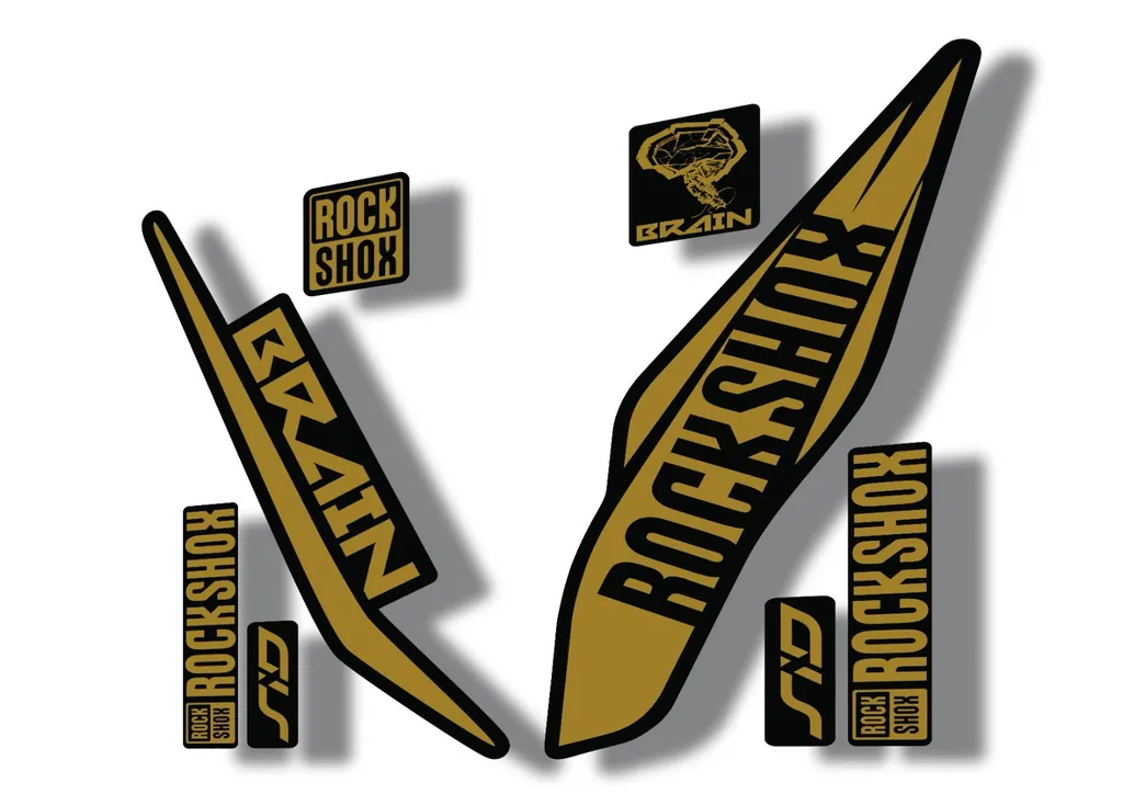 Rock Shox SID Brain 2017 Mountain Bike Cycling Decal Sticker Adhesive Gold