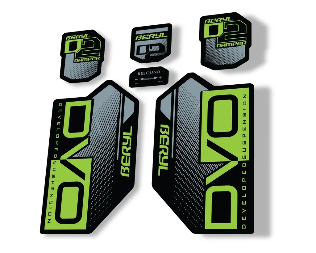 DVO Beryl D2 2019 Fork Suspension Sticker Factory Decal Adhesive Green