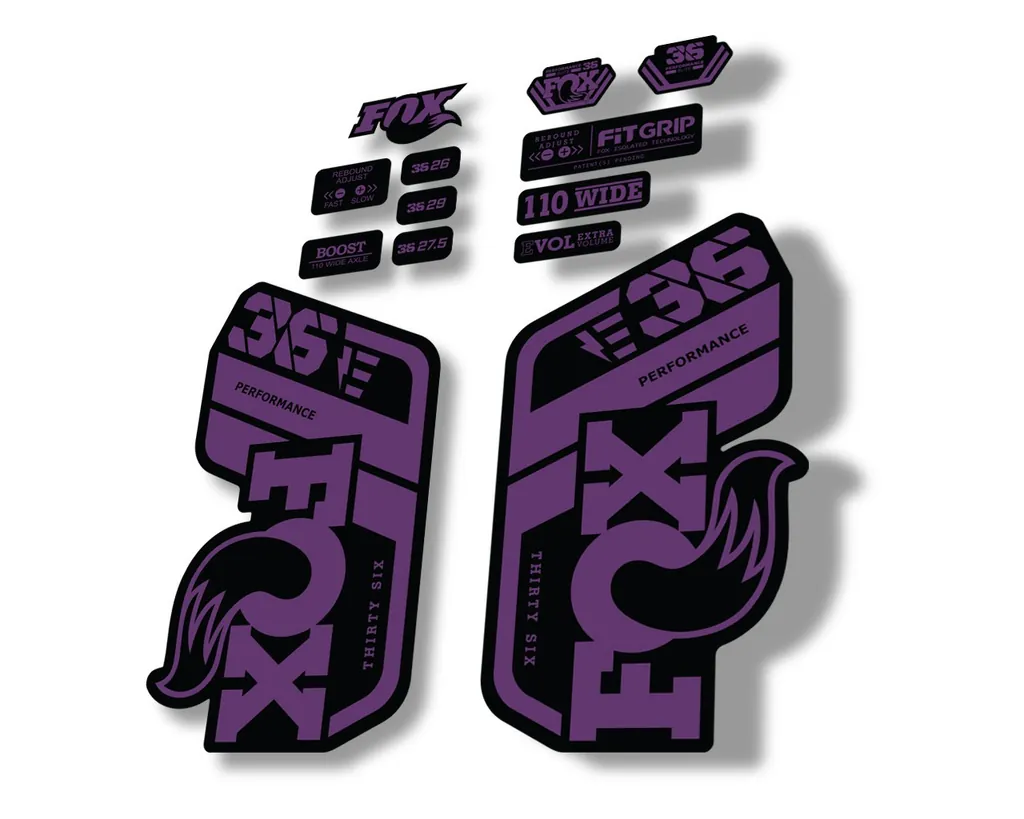 FOX 36 Performance E Bike 2021 Forks Suspension Factory Decal Sticker Purple