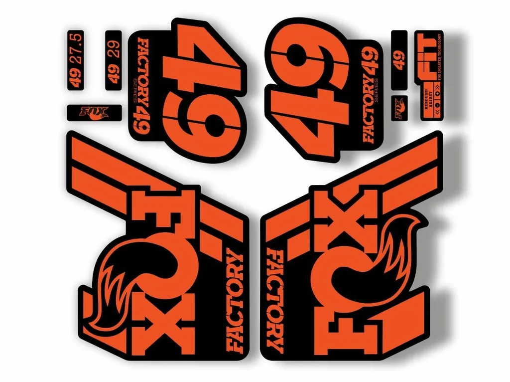 FOX 49 Float 2018-19 Forks Suspension Factory Decal Sticker Adhesive Orange