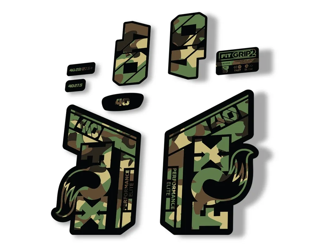 FOX 40 Performance Elite 2021 Fork Decals Suspension Sticker Adhesive Camo