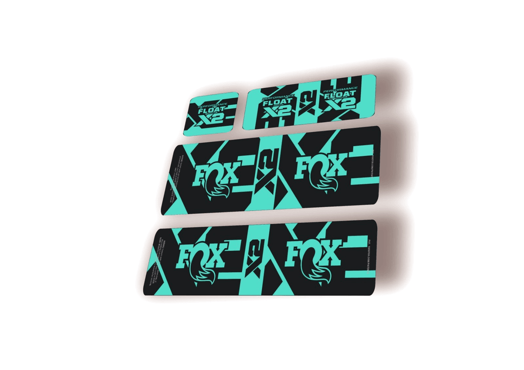 FOX Float X2 Performance 2026 Rear Shock Decal Sticker Kit Adhesive Dolphin