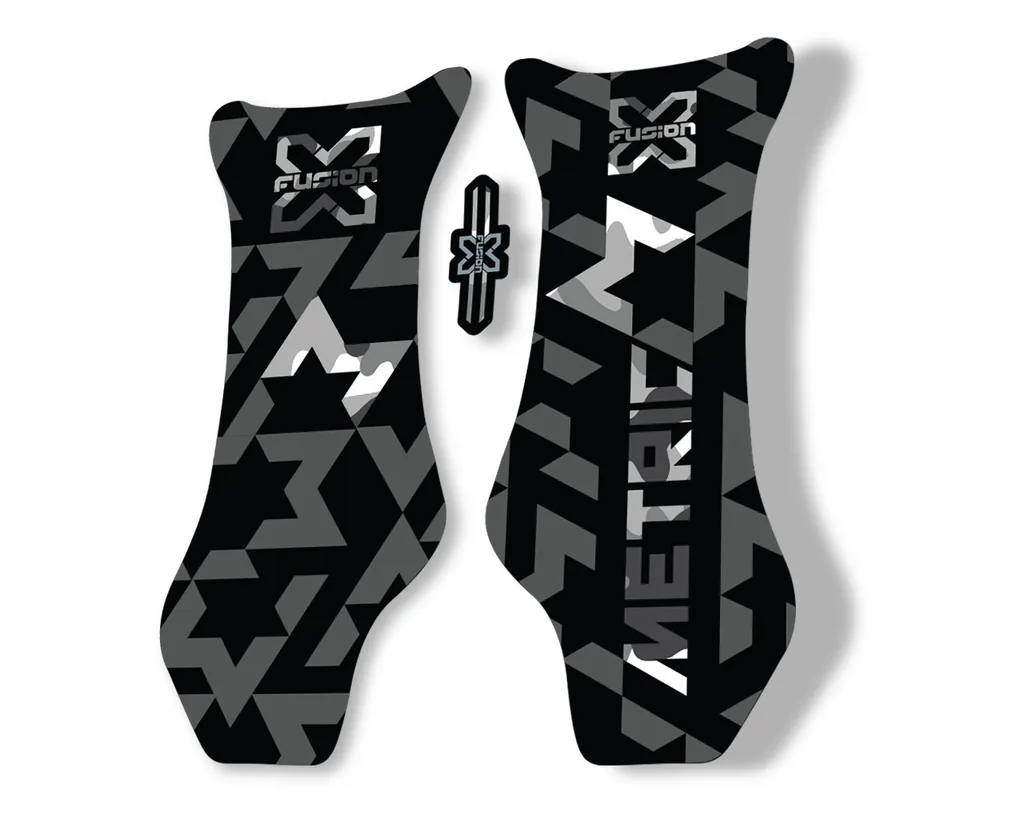 X Fusion Metric 2018 Front Shock Suspension Sticker Factory Decal White Camo