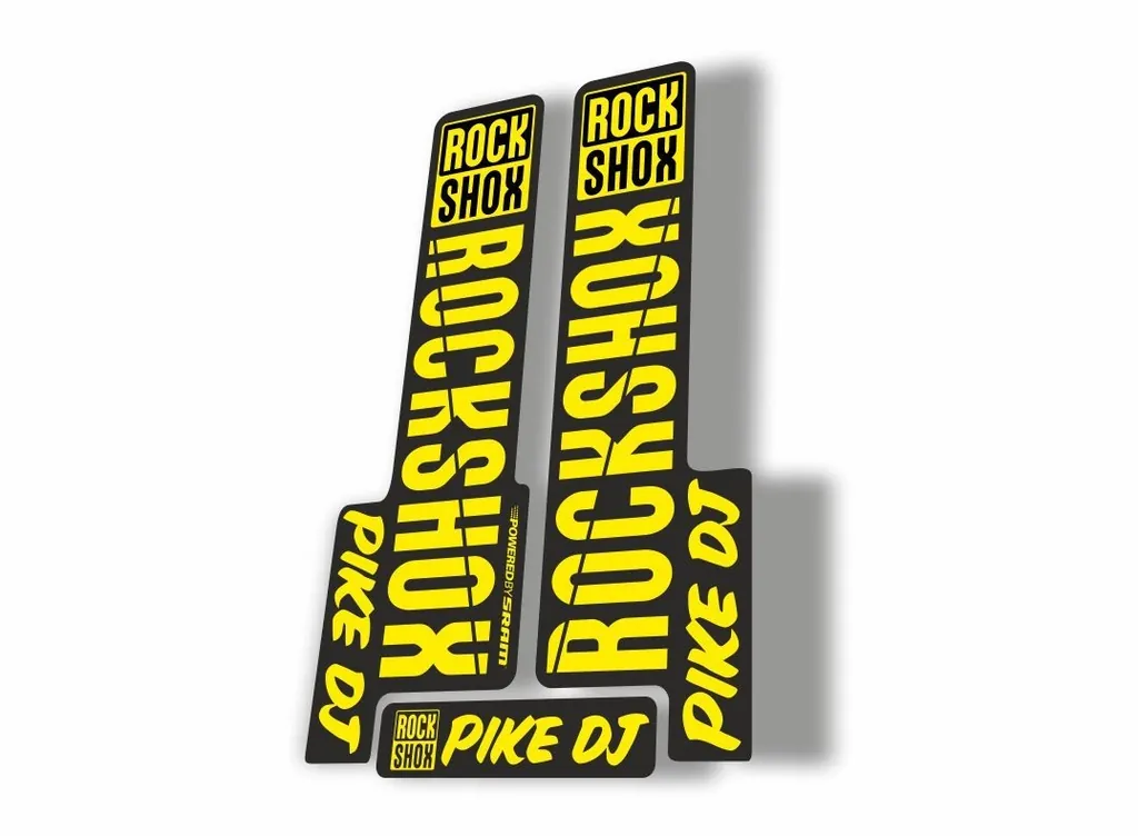 Rock Shox PIKE DJ 2018 Fork Decal Mountain Bike Cycling Sticker Adhesive Yellow