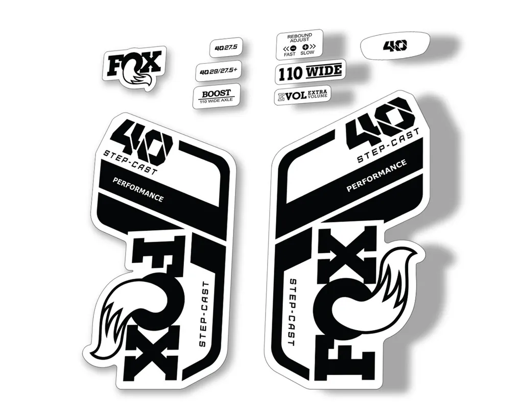 FOX 40 Step Cast SC 2021 Performance Fork Decals Suspension Sticker Black