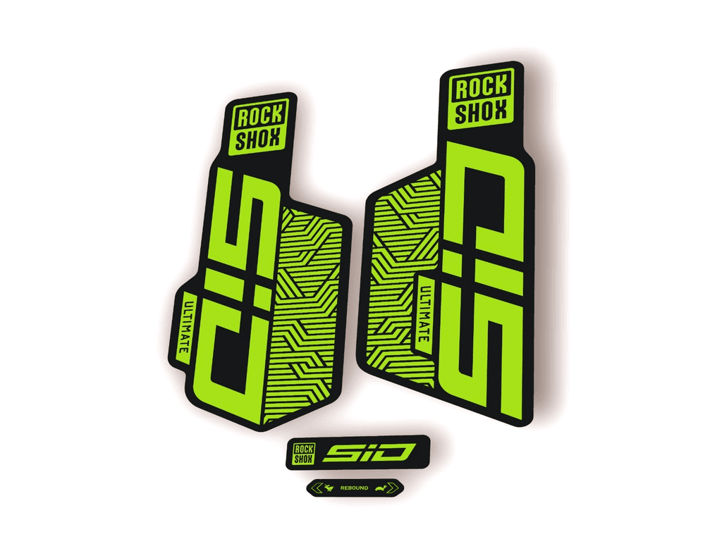 Rock Shox SID ULTIMATE 2025 Flight Attendant Bike Cycling Decal Sticker Green