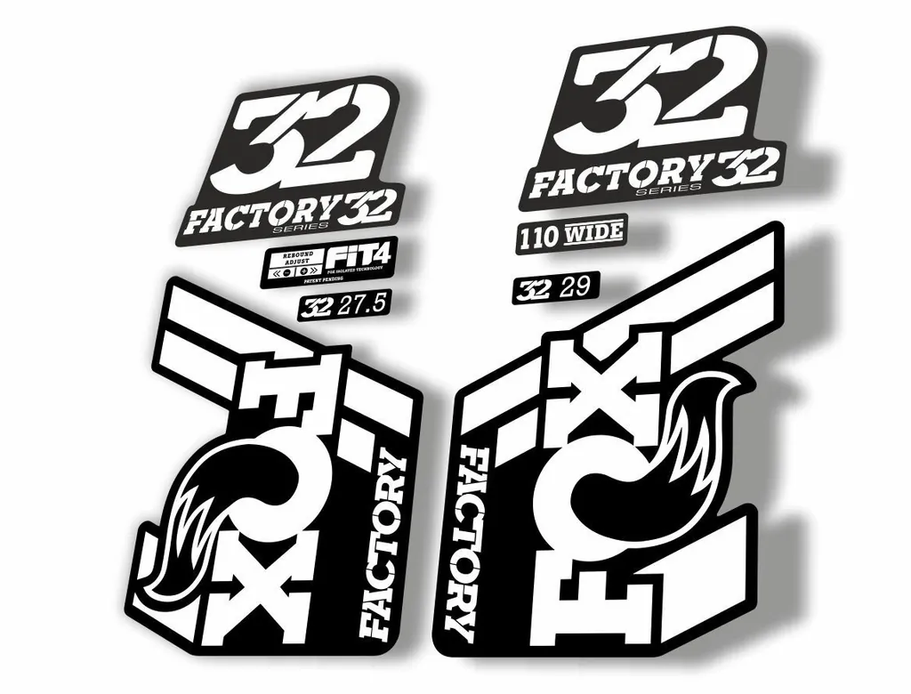 FOX 32 Float 2018-19 Forks Suspension Factory Decals Stickers Adhesive White