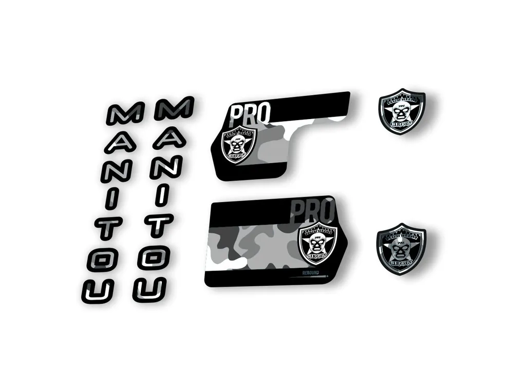 Manitou Circus Pro 2020 Fork Suspension Decal Kit Sticker Set White Camo