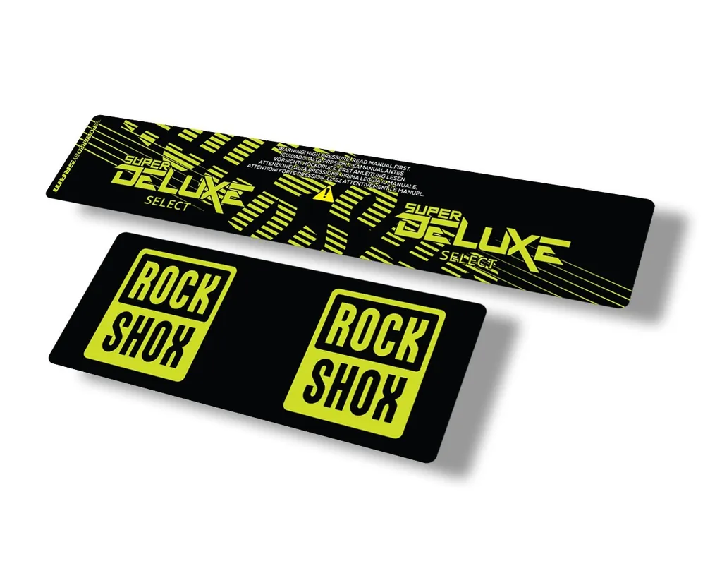Rock Shox 2021 Super Deluxe Select Rear Shock Decal Sticker Set Lime Green