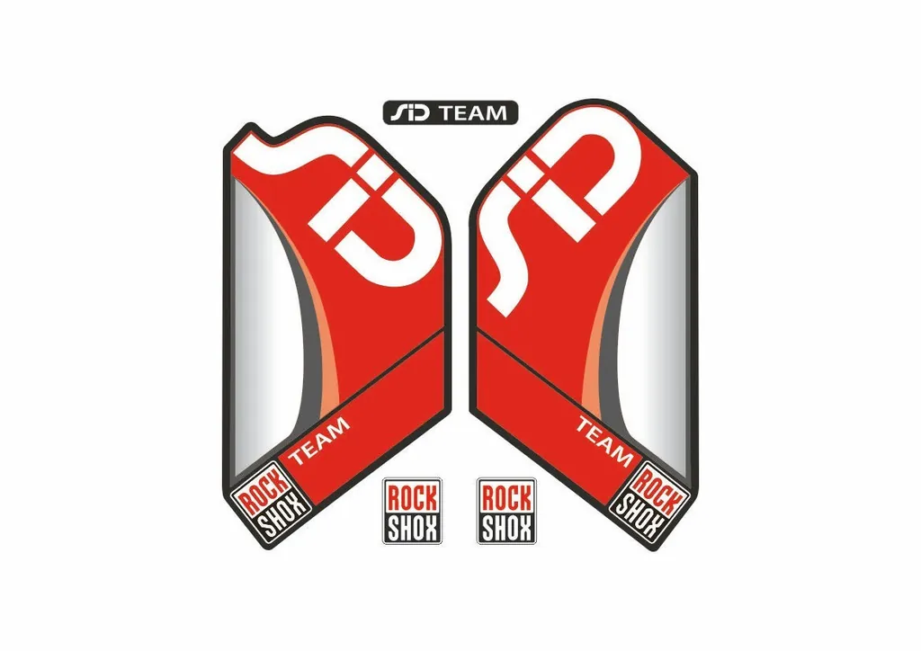 Rock Shox SID Team Mountain Bike Cycling Factory Style Decal Kit Sticker Red