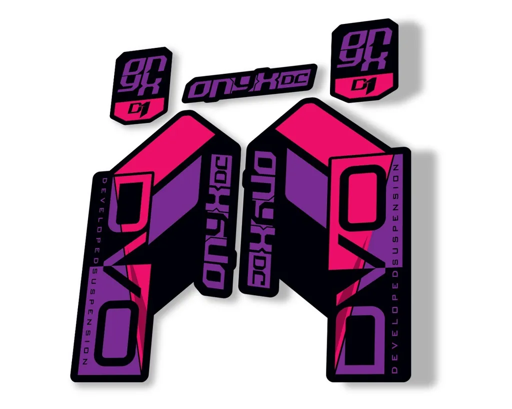 DVO Onyx DC D1 2019 Fork Suspension Sticker Factory Decal Adhesive Pink Purple