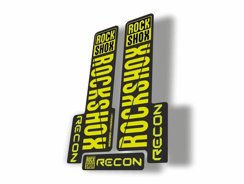 Rock Shox RECON 2018 Mountain Bike Cycling Decal Kit Sticker Adhesive Lime Green
