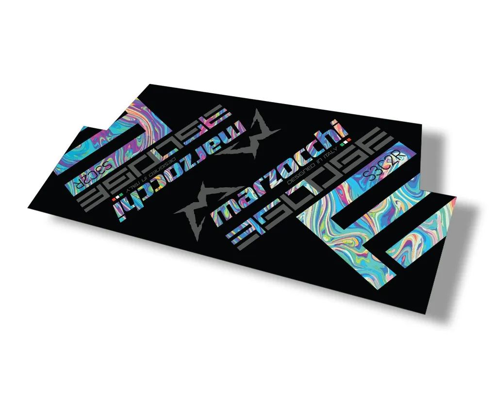 Marzocchi 350 S3C2R 2018 Rear Shock Sticker Decal Kit Adhesive Oil Slick 1
