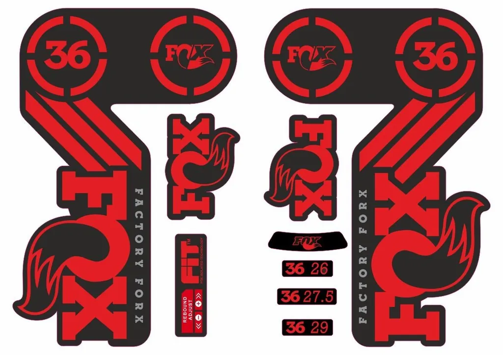 FOX 36 Heritage 2015 Fork Suspension Factory Decal Sticker Adhesive Red