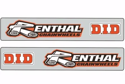Swingarm Motocross Graphic Sticker Logo Adhesive Decal DID RENTHAL 2 Pcs