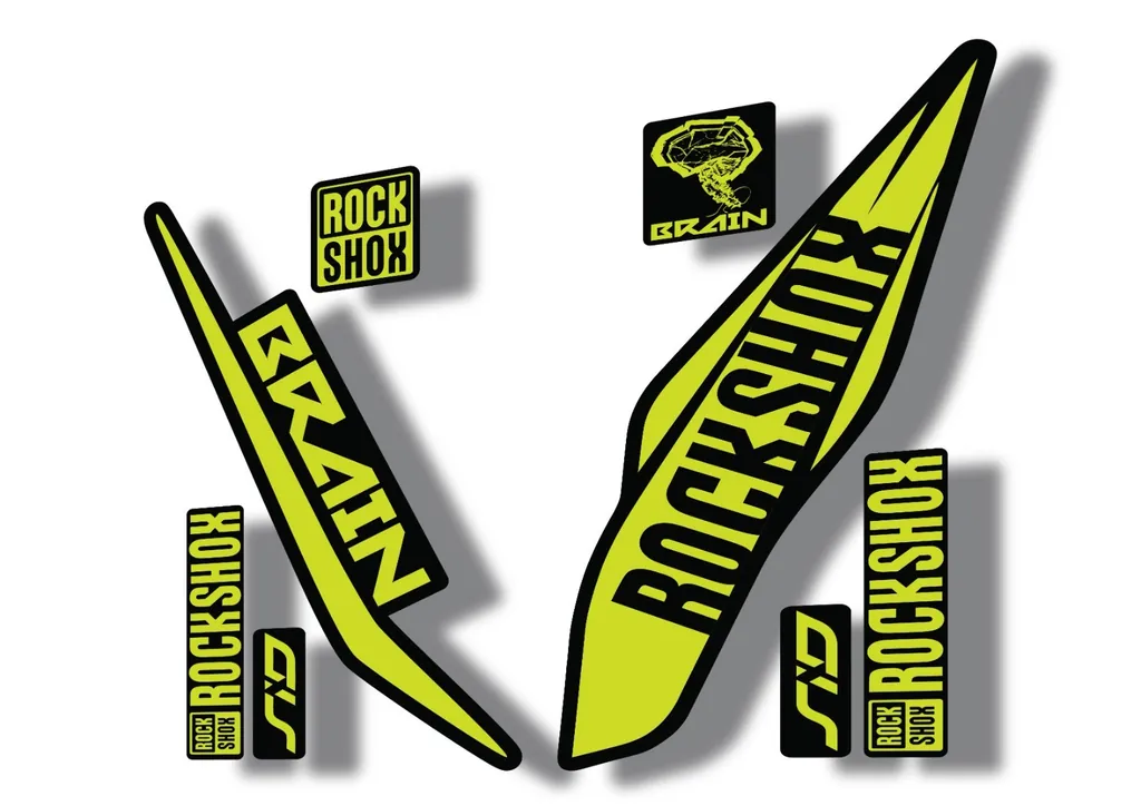 Rock Shox SID Brain 2017 Mountain Bike Cycling Decal Sticker Adhesive Lime Green