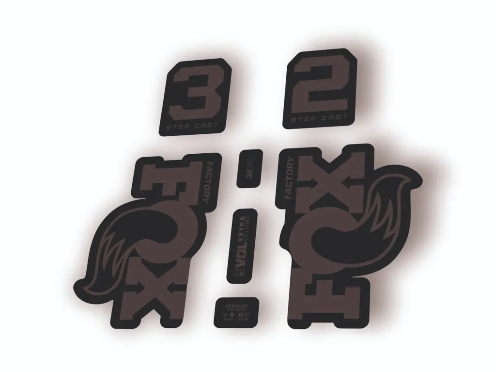 Fox 32 Step Cast 2025 Fork Suspension Factory Decal Sticker Adhesive Gray