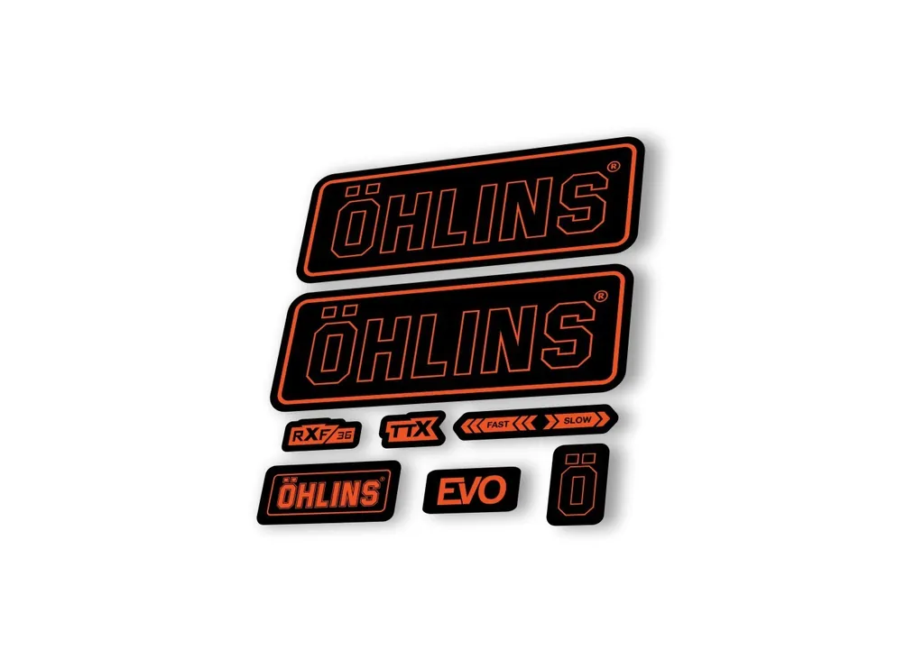 Ohlins RXF36 EVO 2018 Rear Shock Decal Mountain Bike Cycling Sticker Orange
