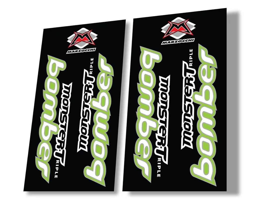 Marzocchi Bomber Monster Triple 1999 Suspension Decal Kit Sticker Set Green