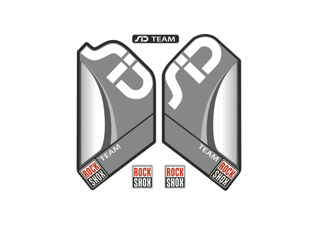Rock Shox SID Team Mountain Bike Cycling Factory Style Decal Kit Sticker Gray