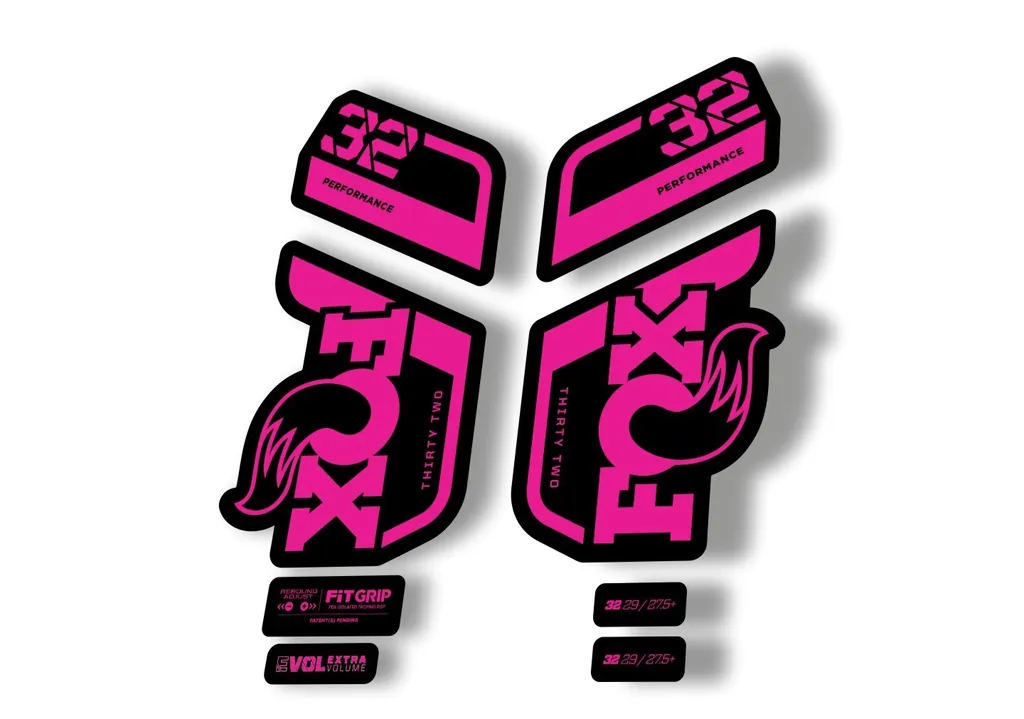Fox 32 Performance 2021 Fork Suspension Factory Decal Sticker Adhesive Pink