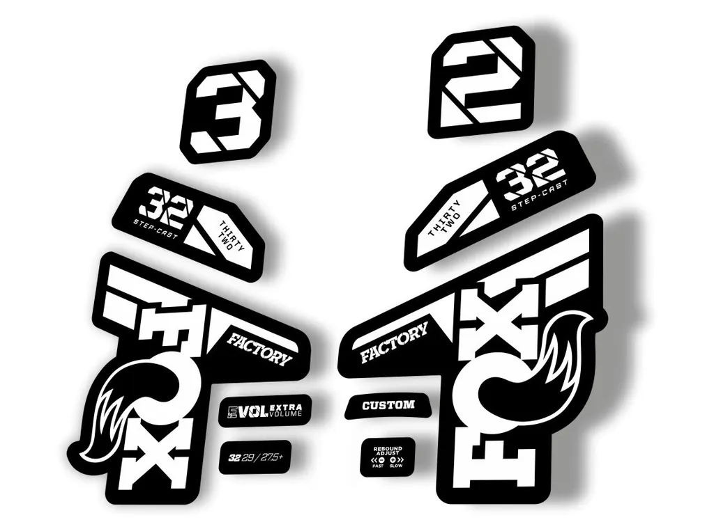 Fox 32 Factory 2021 Fork Suspension Decal Sticker Adhesive White