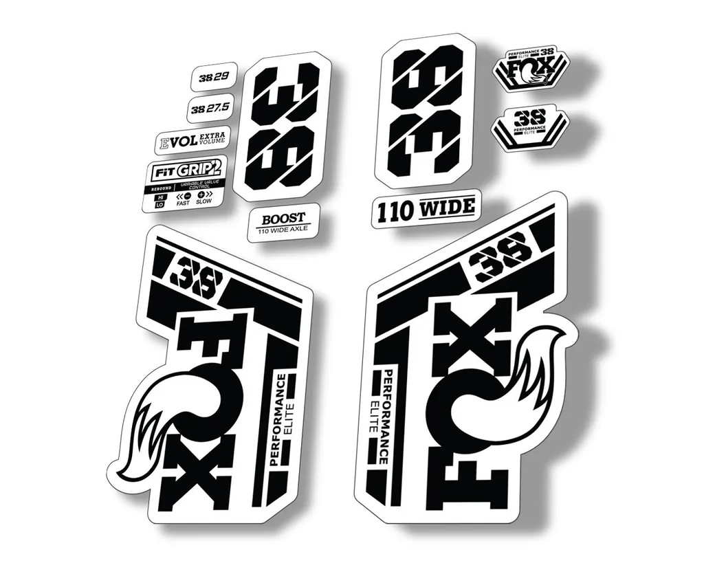 FOX 38 Performance Elite 2021 Forks Suspension Factory Decal Sticker Black