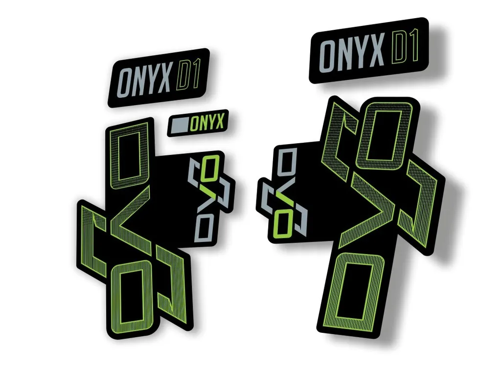DVO Onyx D1 2022 Fork Suspension Sticker Factory Decal Adhesive Green