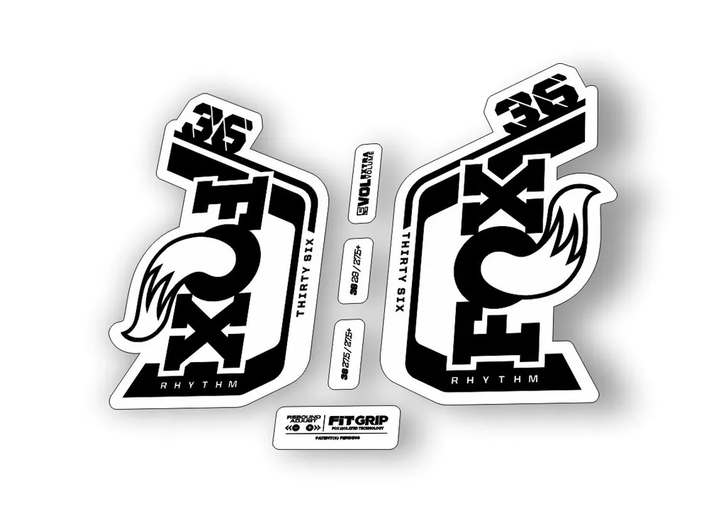Fox 36 Rhythm 2024 Fork Suspension Factory Decal Sticker Adhesive Black