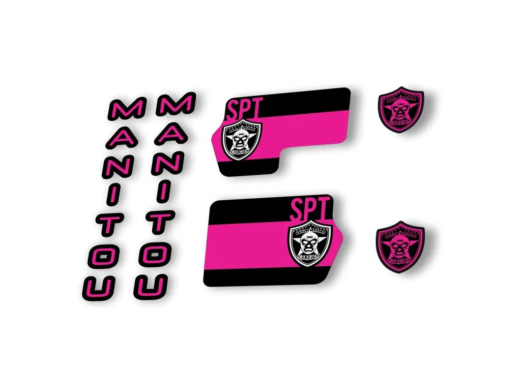Manitou Circus Sport 2020 Fork Suspension Decal Kit Sticker Set Pink