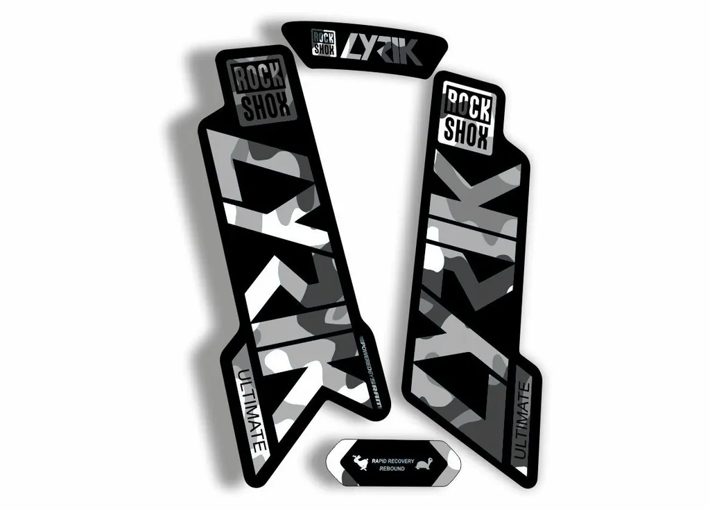 Rock Shox Lyrik Ultimate 2020 Fork Decal Bike Cycling Sticker White Camo