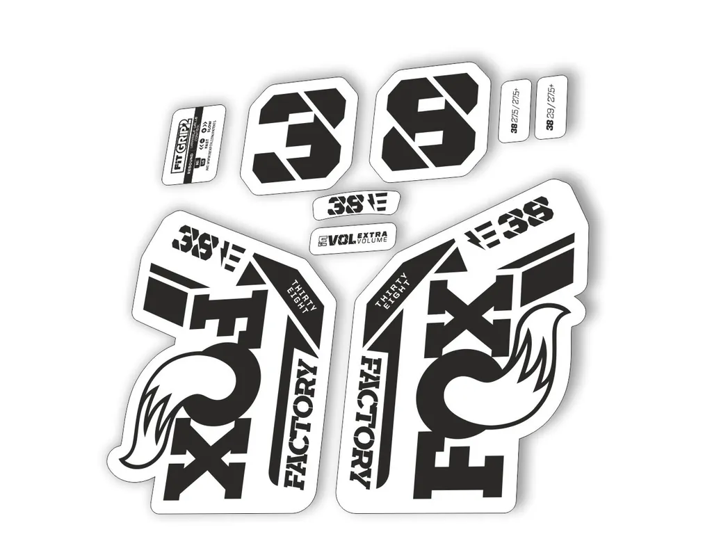 FOX 38 2021 E Bike Forks Suspension Factory Decal Sticker Adhesive Black