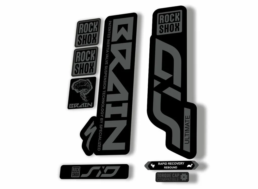 Rock Shox SID Brain ULTIMATE 2020 Mountain Bike Cycling Decal Sticker Gray