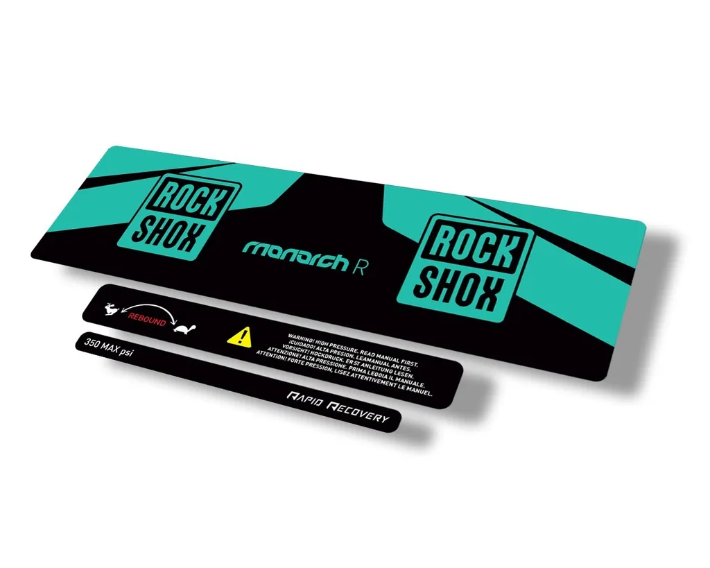 Rock Shox 2016 Monarch R Rear Shock Decal Sticker Adhesive Set Dolphin