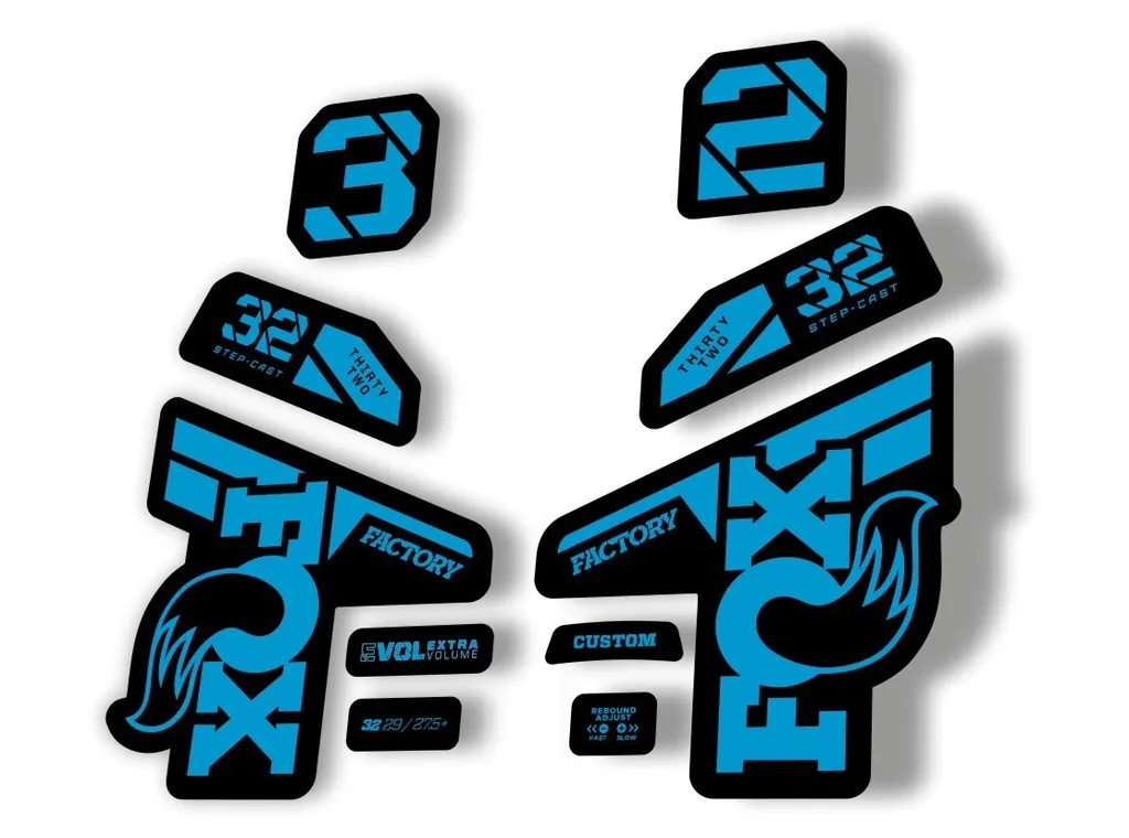 Fox 32 Factory 2021 Fork Suspension Decal Sticker Adhesive Blue
