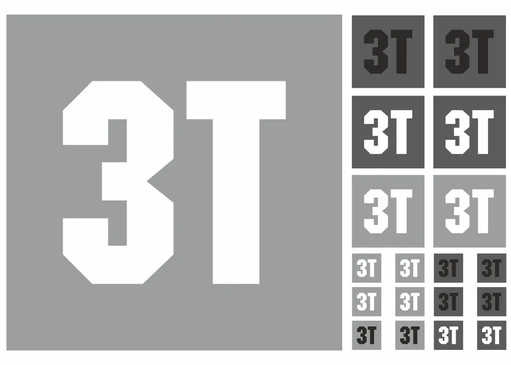 Bicycle Vinyl Frame Stickers – Compatible with 3T Bikes –Light Gray