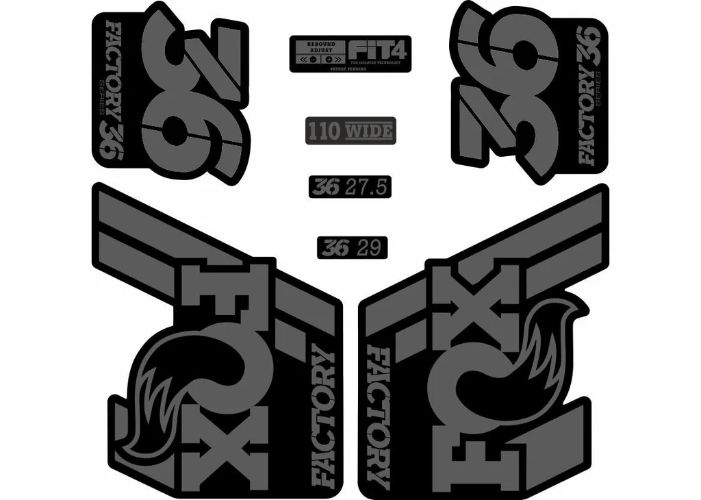 FOX 36 Float 2018-19 Forks Suspension Factory Decals Stickers Adhesive Gray