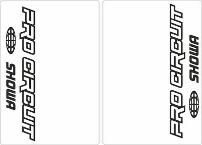 Showa ProCircuit Motocross Upper Fork Decals Stickers Graphic Set Adhesive White
