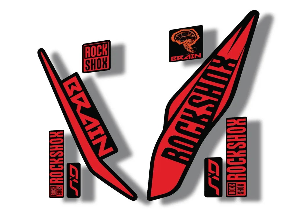 Rock Shox SID Brain 2017 Mountain Bike Cycling Decal Sticker Adhesive Red