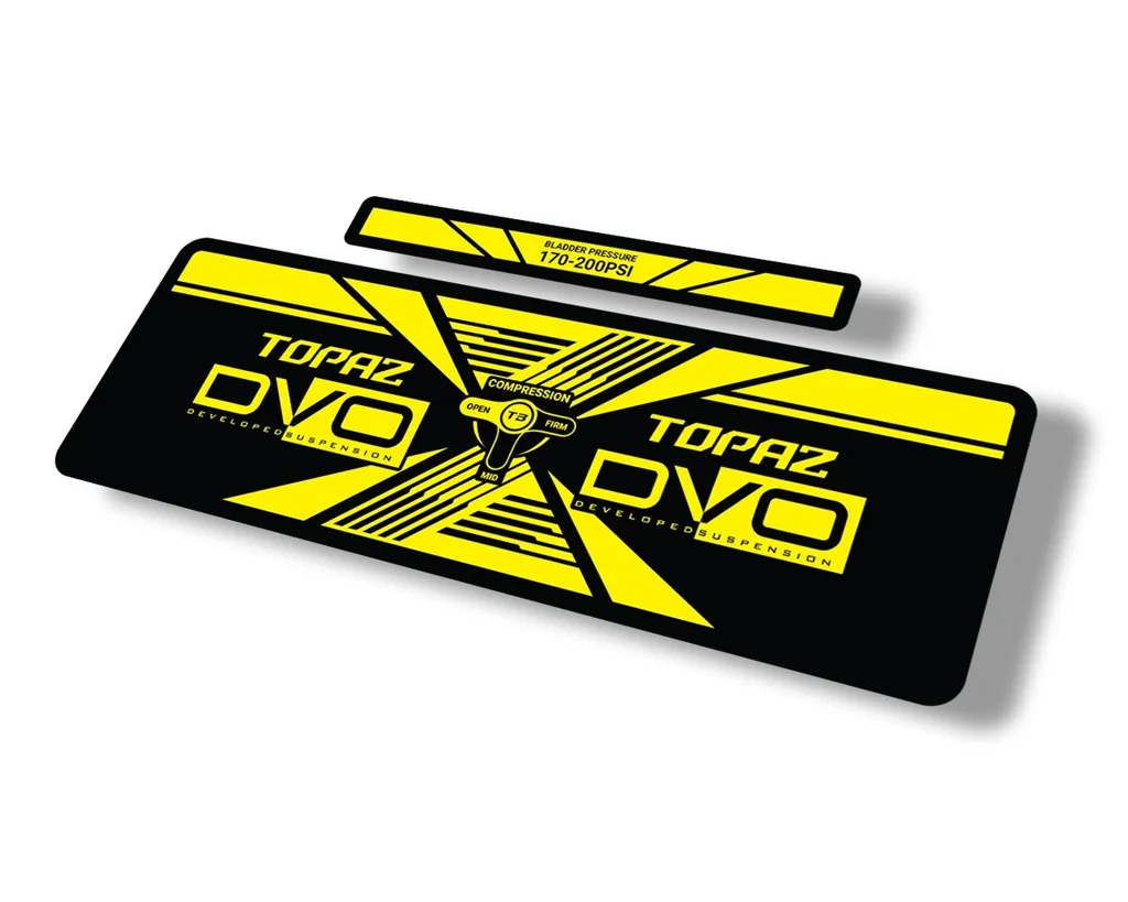 DVO 2020 Topaz AM Rear Shock Suspension Sticker Factory Decal Adhesive Yellow
