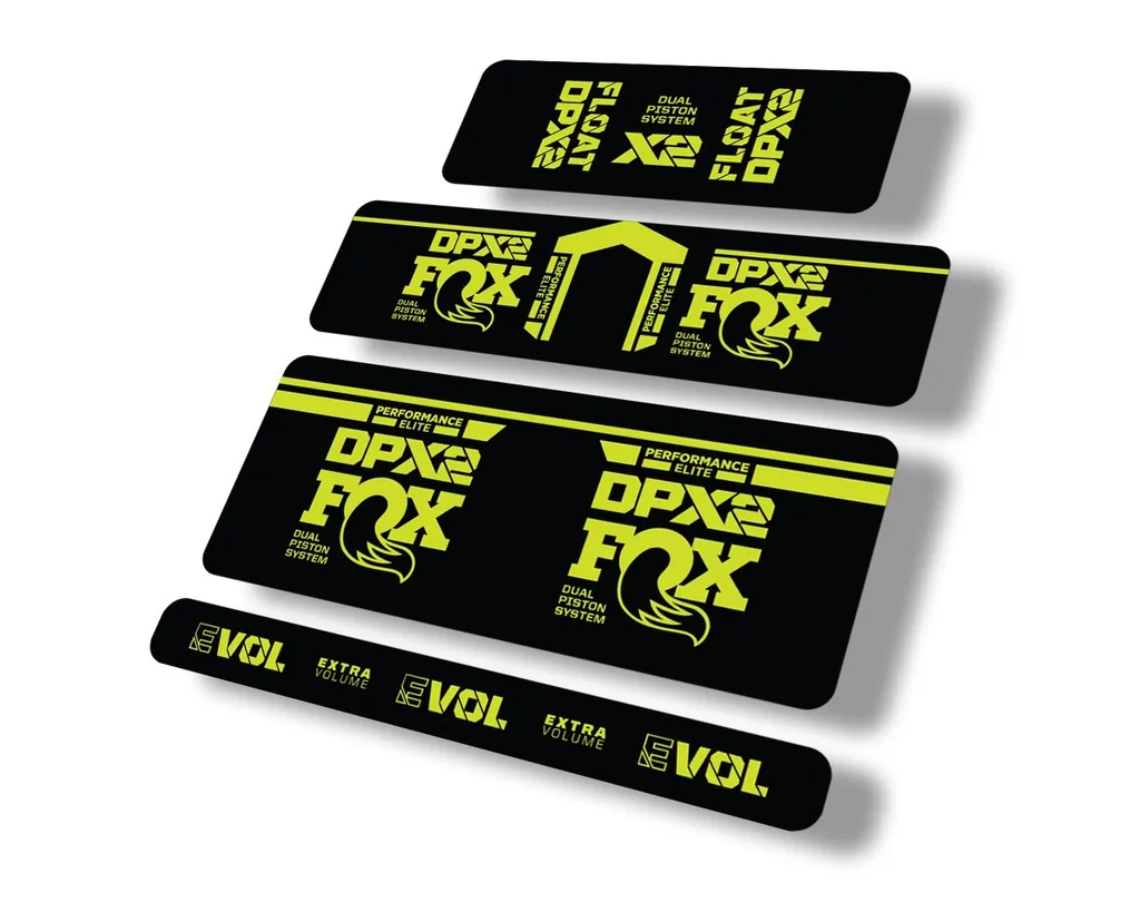 FOX Float DPX2 Performance Elite 2021 Rear Shock Sticker Decal Lime Green